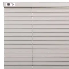 BERTEX - Persiana de aluminio Gris 105cm ancho x 140cm alto Láminas 25mm