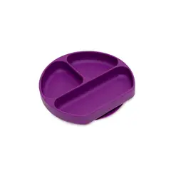 BUMKINS - Plato con agarre silicona SiliconeGripDish Morado