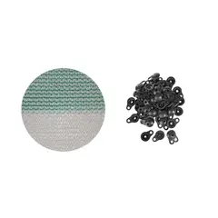 GENERICO - Malla Raschel Verde-blanco Rollo 5mt 80% 4.20mt