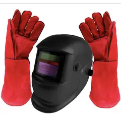 GENERICO - Mascara Soldar Fotosensible + Guantes 14 Pulgadas