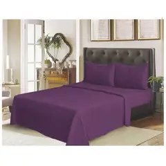 GENERICO - Ropa de cama Juego de sabanas para cama King VIOLETA