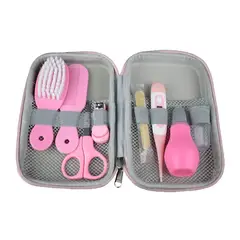 COBABY - SET CUIDADOS BEBE 8 PIEZAS ROSADO MAS ESTUCHE