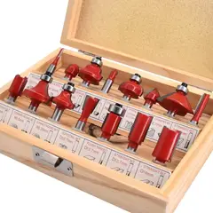 AIZO - Juego Fresas 15pz 14 para Madera Caja de Madera