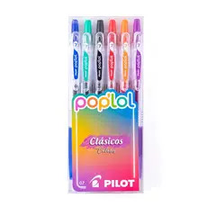 PILOT - Set 6 Lapiz gel POPLOL 0,7 Clasicos
