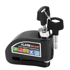 GENERICO - Candado De Disco 6mm Para Moto Alarma 110db Lt305