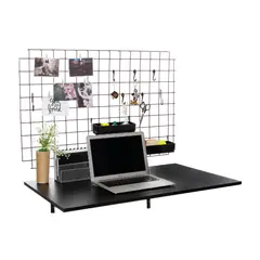 METALTRU - Kit escritorio mural 90,9x90,3x 55,5 cm negro