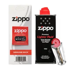 ZIPPO - Pack Bencina + 6 Piedras + Mecha