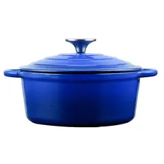 BRIVA - OLLA HIERRO FUNDIDO REDONDA AZUL 24 x 12 cm IMAHE