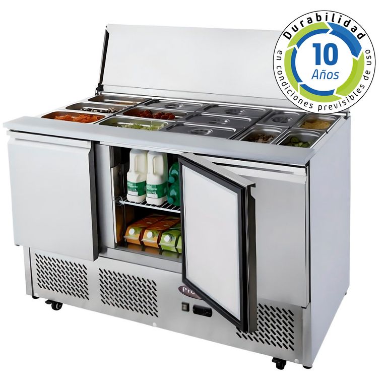 Meson Refrigerado Saladette 137 Cm. 380 Lt Ac. Inox. ESL3850