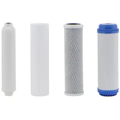 OSMOAQUA - Pack 4 Filtros Para equipos de Osmosis Inversa 10¨ Aguaplus y otras marcas
