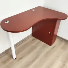 SM - Escritorio en L Moderno 120 cm Teca con cajones bajo llave.