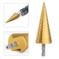 AIZO - Set 3 Broca Conica Escalonada 4 A 32mm Paso A Paso