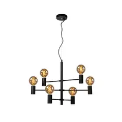 BOSCO - LAMPARA COLGANTE LEANNE NEGRO 6xE27 - Negro