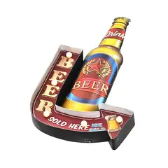 GENERICO - LETRERO VINTAGE LED BEER (31 x 5 x 53 cms.)
