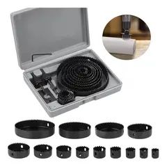 AIZO - Kit Brocas 13pz para DrywallMadera Delgada Negro