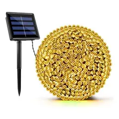 GENERICO - Luces Solares Guirnalda 10 Metros 100 Led luz calida