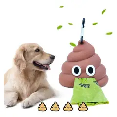 GENERICO - Dispensador De Bolsas Para Mascotas + 2 Rollos Bolsas Popo