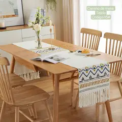 GENERICO - Camino de mesa Algodón de Lino 180x35cm