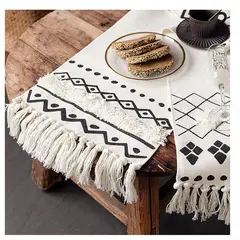 GENERICO - Camino de mesa Algodón de Lino 180x35cm