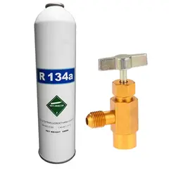 GENERICO - Gas Refrigerante R134a Botella 1 Kg + Válvula de Carga