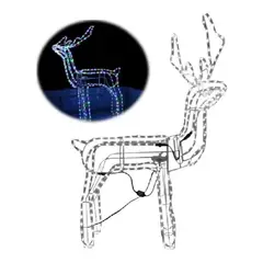 GENERICO - Reno Navidad Ciervo Navideños Adornos Navideños Deoracion Luces Grande