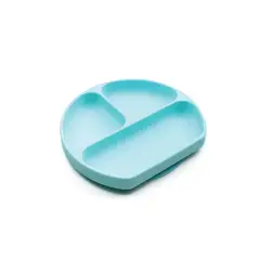 BUMKINS - Plato con agarre silicona SiliconeGripDish Celeste