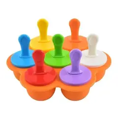 GENERICO - Molde Silicona para helado tamaño bebe Naranja