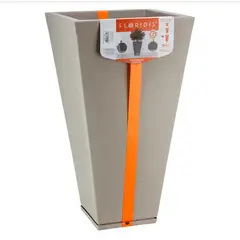 FLORIDIS - MACETERO BEIGE ZURIQUE 74CM ALTO CON PLATO