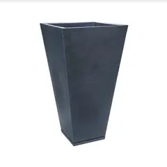 FLORIDIS - MACETERO GRAFITO ZURIQUE 74CM ALTO CON PLATO