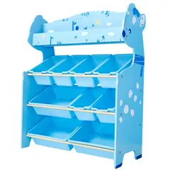 ONSHINE - ORGANIZADOR DE JUGUETES CELESTE 9 CAJAS CON REVISTERO