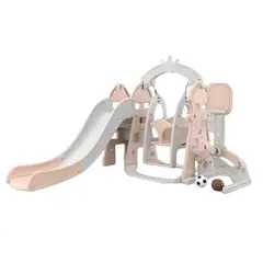 LUBABYCAS - Resbalin Columpio 5 En 1 Con Accesorios Rosado