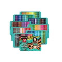 OFERTABKN - Set de 240 Lápices Color Profesional Dibujo Caja Metálica