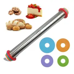 GENERICO - Uslero Ajustable Cocina Rodillo Fondant De Acero Inoxidable
