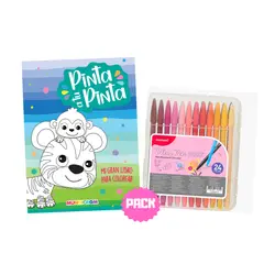 MUNDICROM - Pack 24 Lápices MONAMI + Libro Pinta a tu Pinta