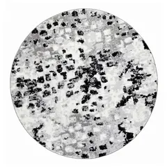 MODA ALFOMBRAS - Alfombra Redonda Florida Gris 160 X 160 Cm