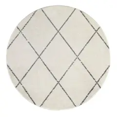 MODA ALFOMBRAS - ALFOMBRA REDONDA FLORIDA BLANCA 240X240