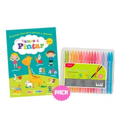 MUNDICROM - Pack 36 Lápices MONAMI + Libro Vamos a Pintar