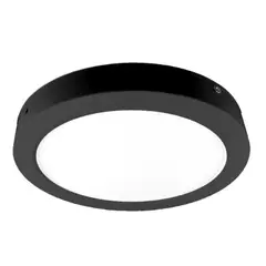 DEMASLED - Foco LED redondo Borde Negro Sobrepuesto 30cm 24W Luz Neutra 220V