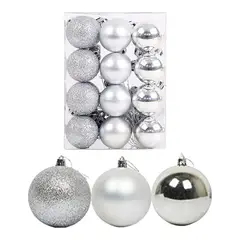 GENERICO - Esferas Navidad Adornos De Navidad Plateado
