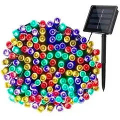 GENERICO - Guirnalda Luces Solares Navidad 10 Metros 100 Led Multicolor