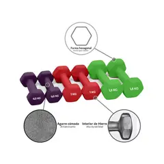 SDFIT - Mancuernas de Neopreno Set 10 KG (Mancuernas de Neopreno Set 10 KG