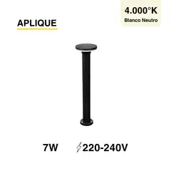 DEMASLED - Aplique Farol Foco Led 7w Poste 60cm Pilar Jardín Exterior