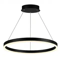 DEMASLED - Lámpara Suspendida Tipo Aro Negro Blanco Cálido D-60cm 36w