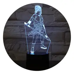 3DILUTION - Lámpara Ilusión 3d Sasuke Uchiha Base Negra