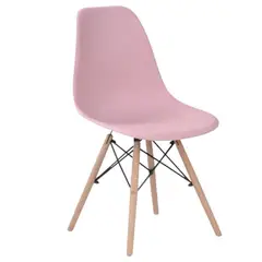 SM - Silla de comedor Estilo Eames DSW Rosa