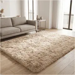HOMER DESIGN - Alfombra 200x240cm Peluda Super Suave para living bajada de cama