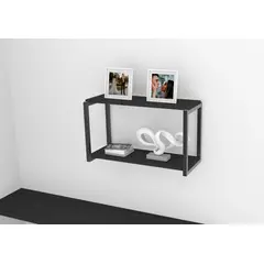 BRASFORMA - REPISA FLOTANTE INDUSTRIAL 2 TABLAS 60x24,5X24cm NEGRO
