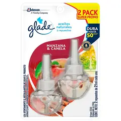 GLADE - Repuesto Aceites Naturales Manzana Y Canela 2un