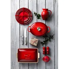 LE CREUSET - Bandeja rectangular 33cm c tapa Cereza