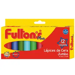 FULTONS - Lápices de cera 12 colores Jumbo